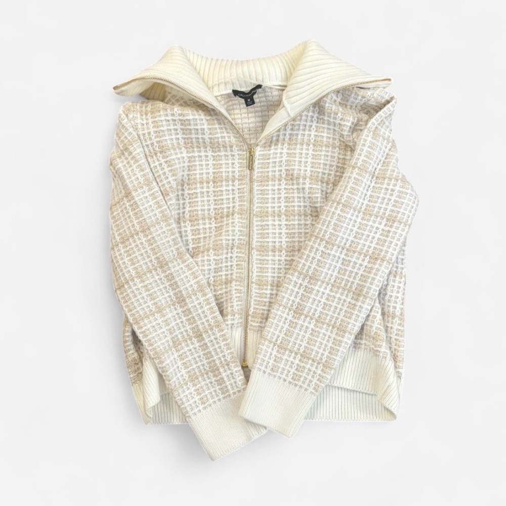 Women’s Calligraphie Stylish Cream Plaid Jacket